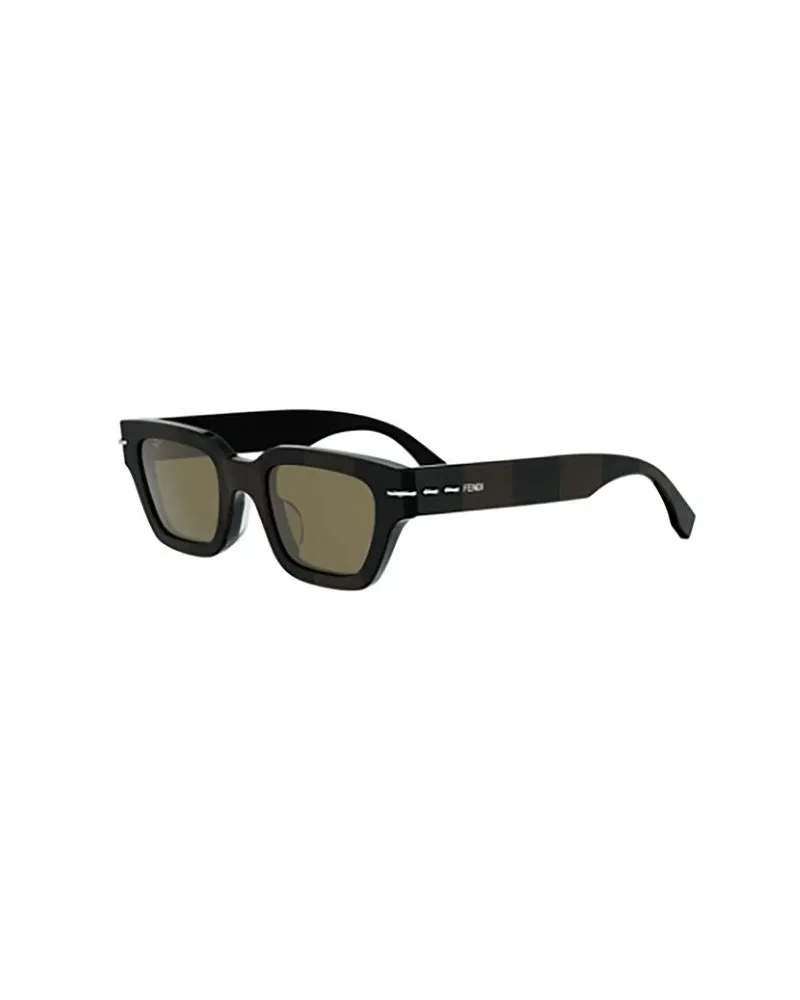 Fendi Men's Sunglasses Brown Acetate Black