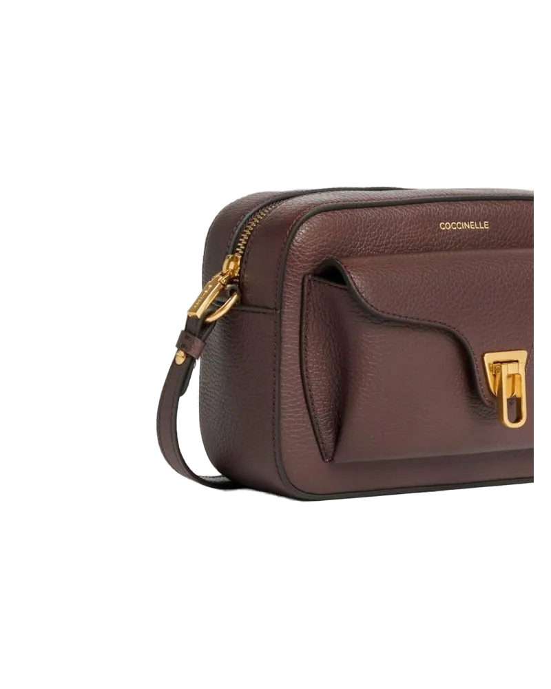 Coccinelle Women's Crossbody Bag Berry Bovine Leather - Crossbody-Bags Brown