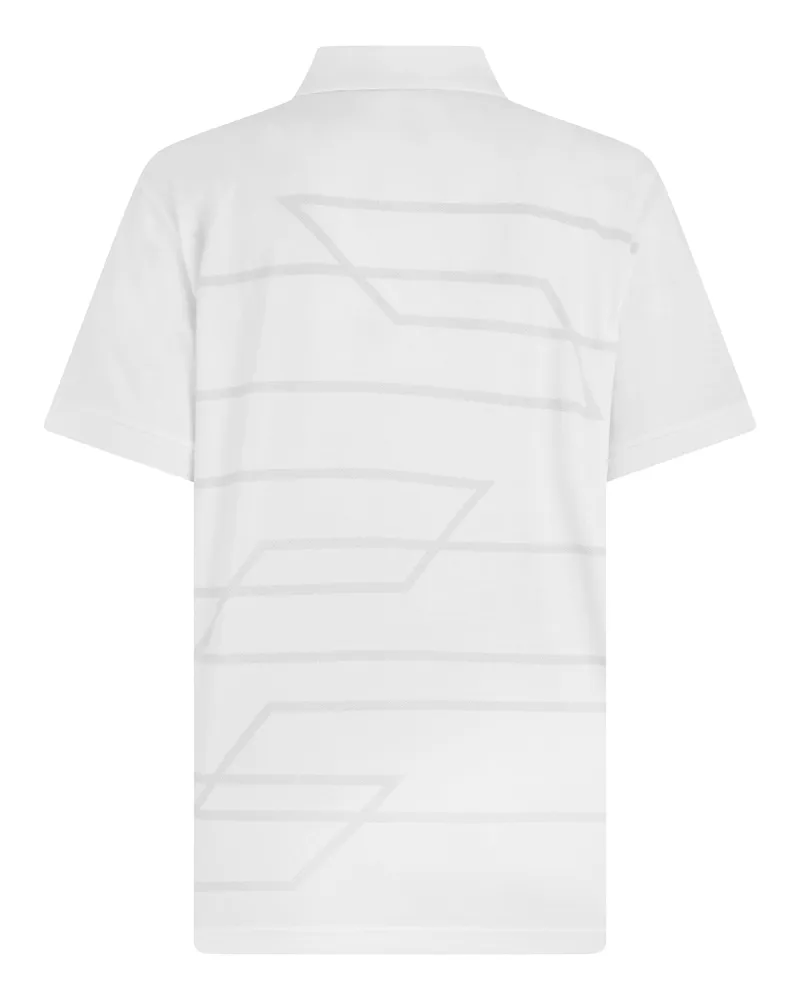 HUGO BOSS Cotton Zip-Up Polo Shirt — White White