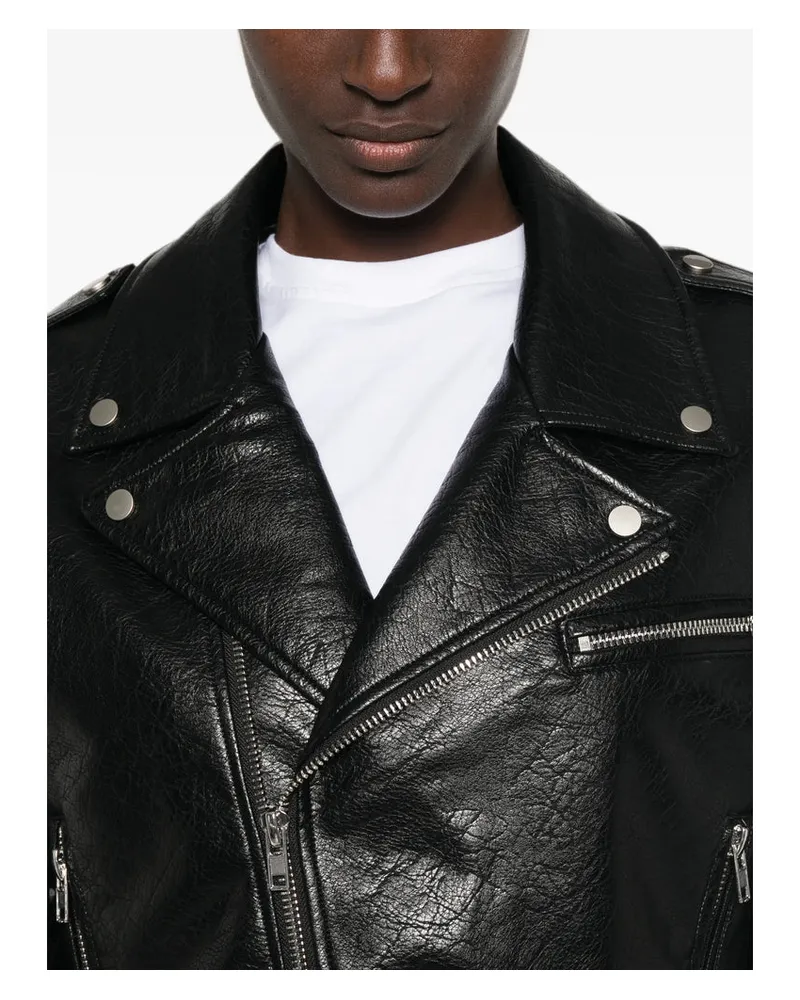 FRANKIE Shop Daphne Biker Jacket — Black Black