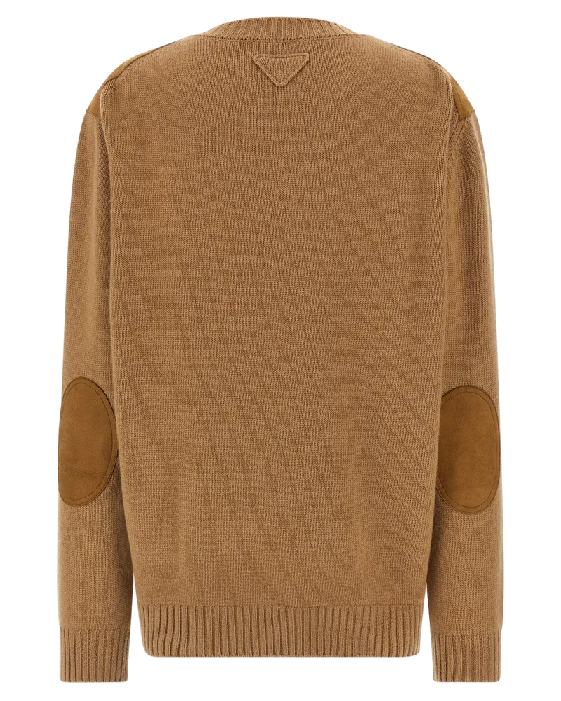 Prada Women's Brown Virgin Wool Cardigan Clothing Brown
