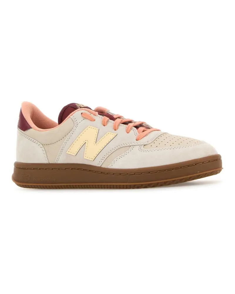 New Balance Men's Multicolor Leather And Suede T500 Sneakers Timberwolf Beige