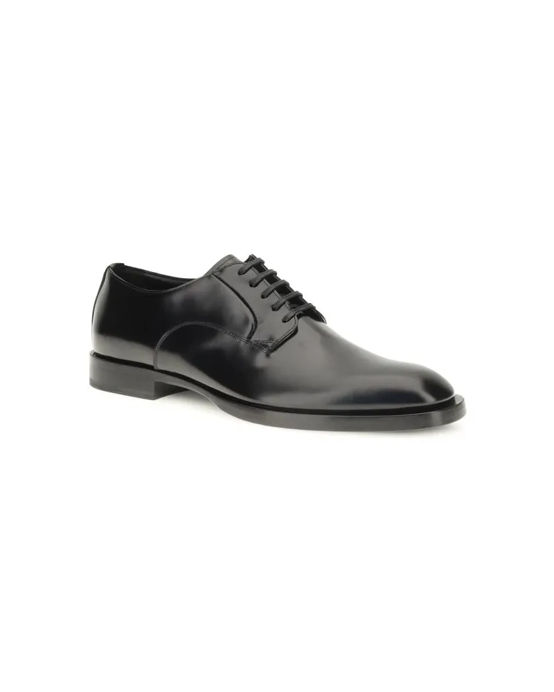 Dolce & Gabbana Calfskin Lace-Up Oxford — Black Black