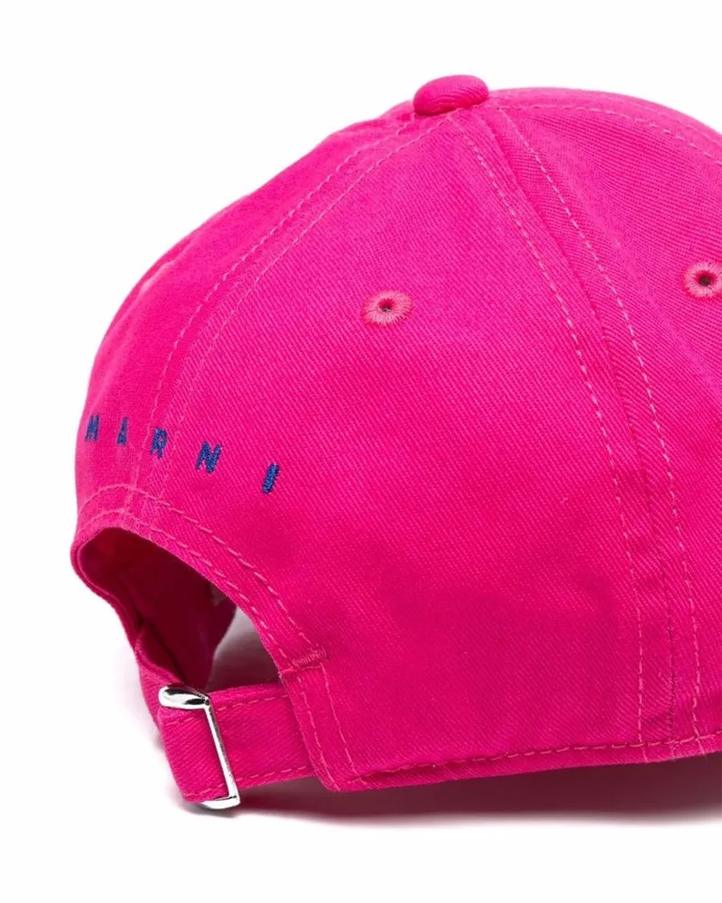 Marni M00474K_M00J20M330 Logo Cotton Beanie — Pink Pink