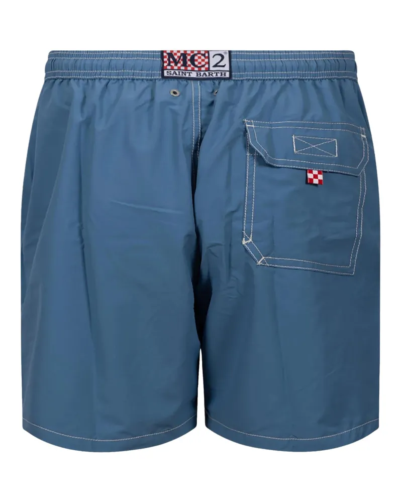 MC2 Saint Barth Men's Swim Shorts Patmos Dusty Blue Polyester Blue