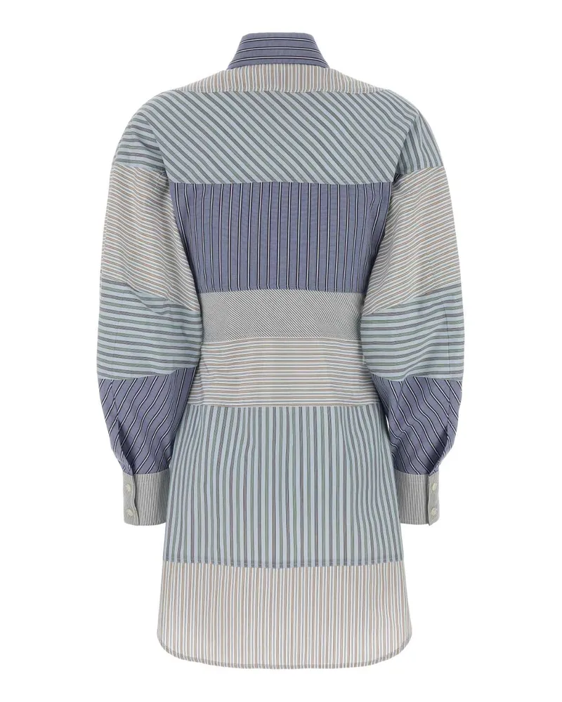 Moschino Women's Embroidered Poplin Shirt Dress Fantasiavarianteunica Exterior: Cotton Abiti Blue