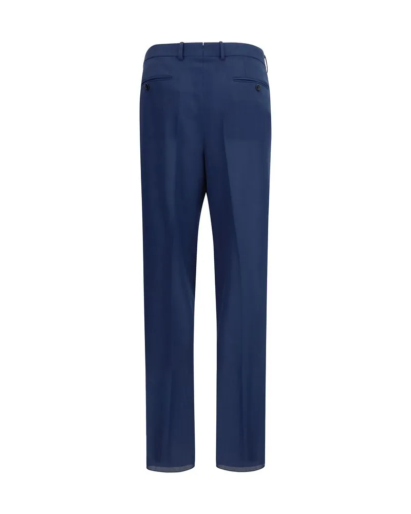 Tom Ford Men's Bicolor Wool Oves Aries Dress Pants Navy