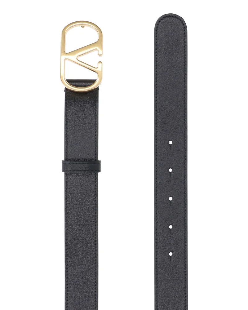 Valentino Garavani Men's Belts Black Leather Black