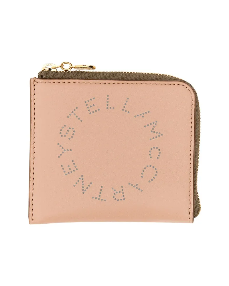 Stella McCartney Zipped Polyurethane Wallet — Powder Powder