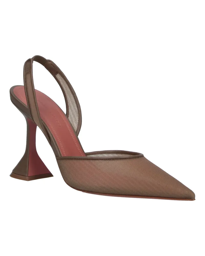 Amina Muaddi Women's With Heel Beige Upper: Polyamide Brown