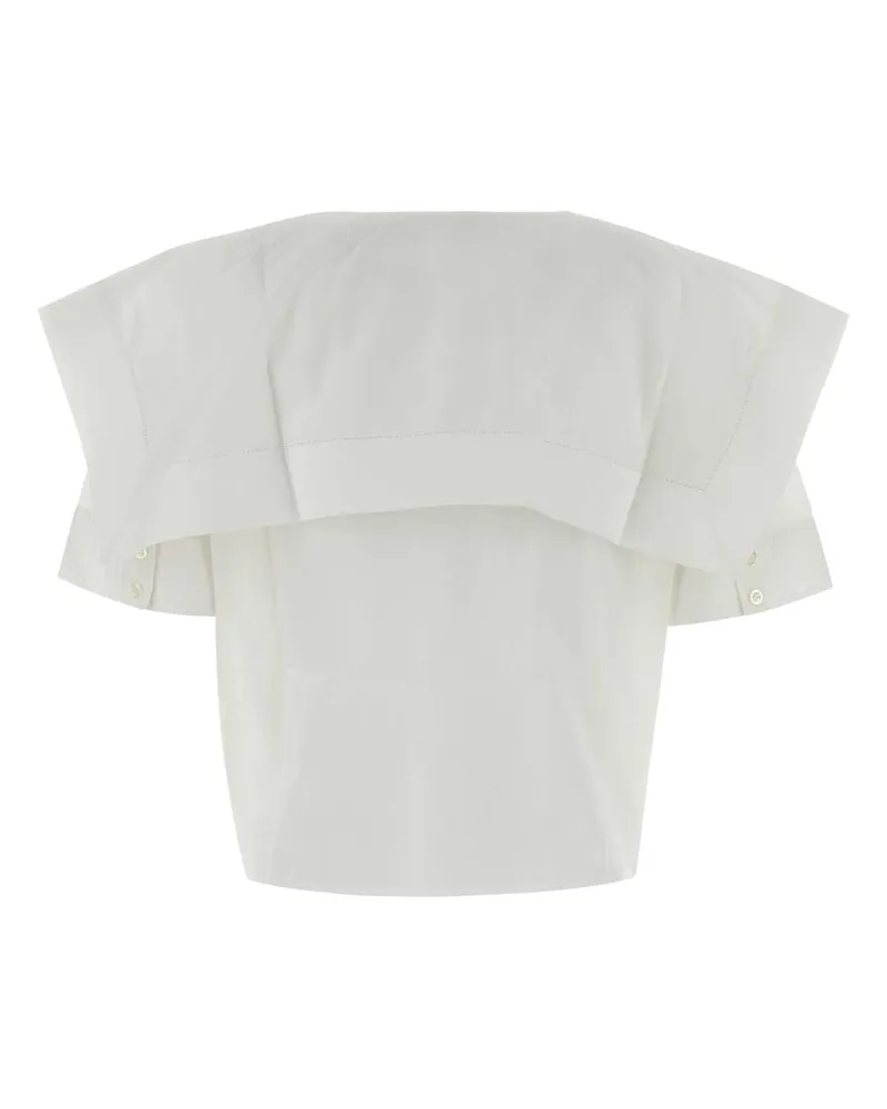 Frame Denim Sleek Cape Shirt — White White