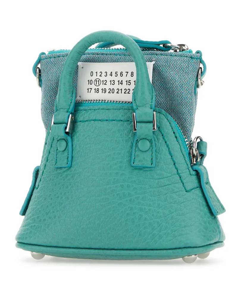 Maison Margiela Women's Sea Green Leather And Fabric 5ac Classique Baby Handbag Vertdeau Borse A Mano Green