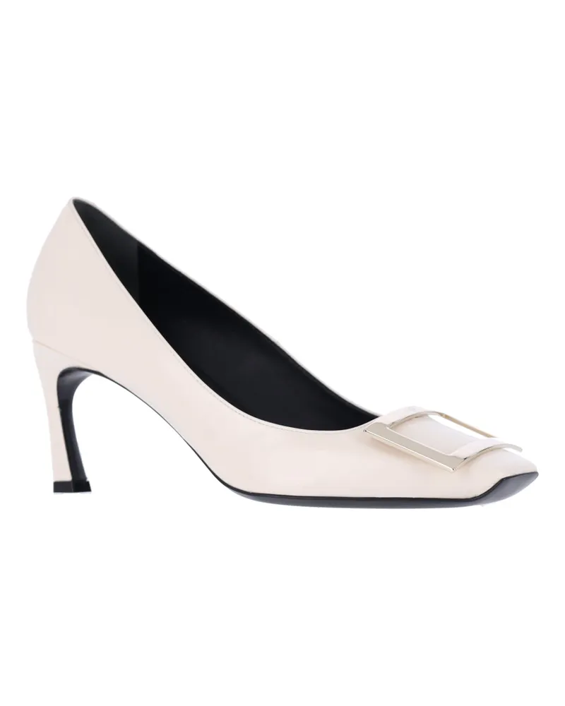 Roger Vivier Women's With Heel Cream Calf Leather High Shoes Cream