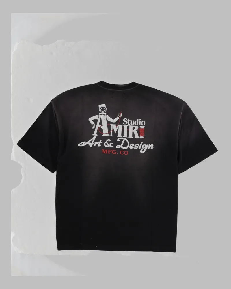 Amiri Skate Print T-Shirt — Black Black