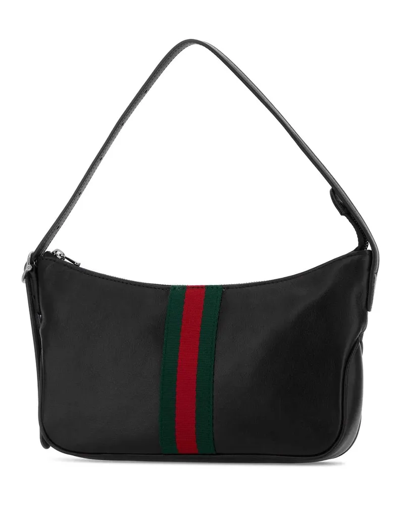Gucci Men's Black Leather Small Lunetta Shoulder Bag Blackvrv Borse A Mano Black