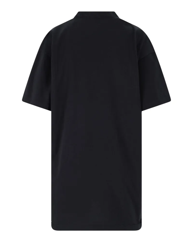 Balenciaga Women's T-Shirts And Polos Black Cotton Black
