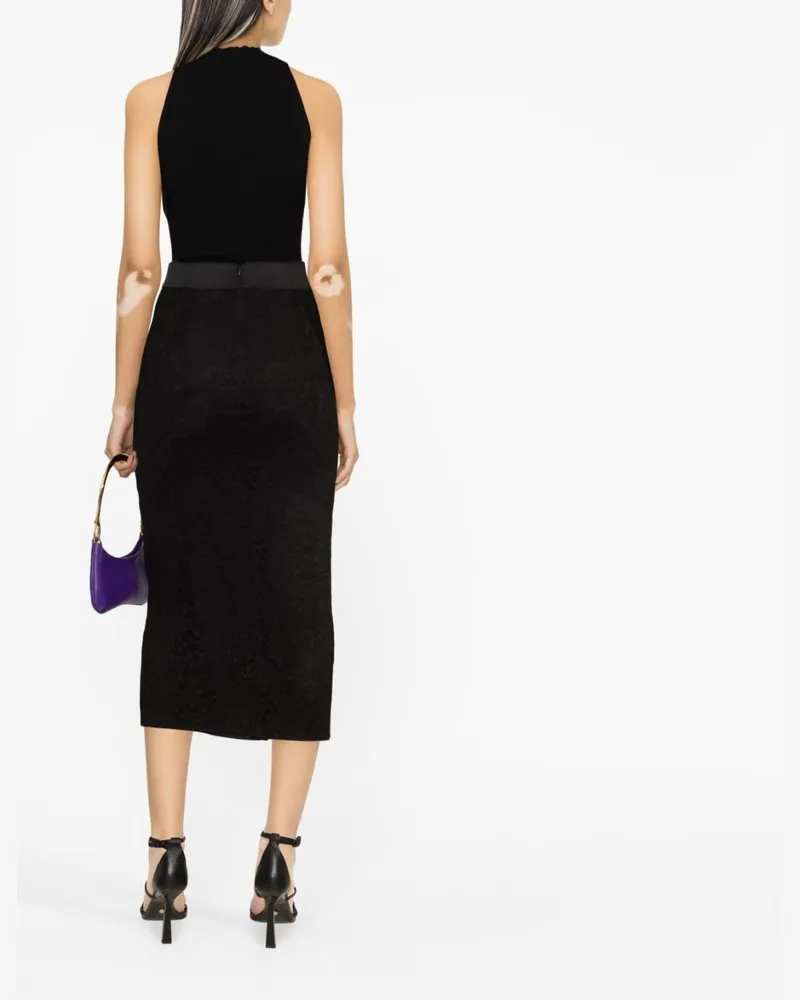Dolce & Gabbana Lace Pencil Pencil Skirt — Black Black