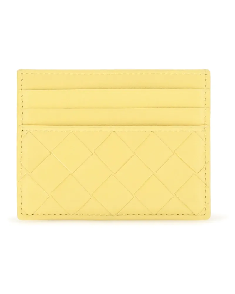 Bottega Veneta Women's Leather Card Holder Taxi Gold Calf Wallets & Purses Yellow