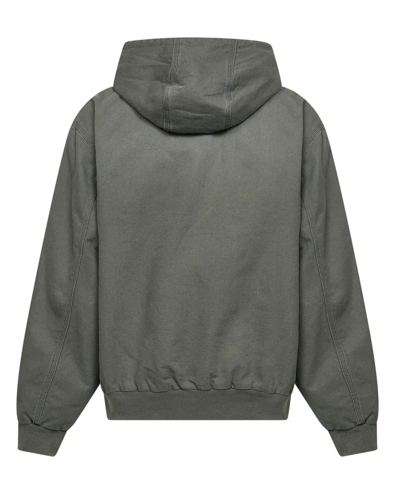Carhartt WIP Men's Hooded Jacket Og Active Green Organic Cotton Bomber Green