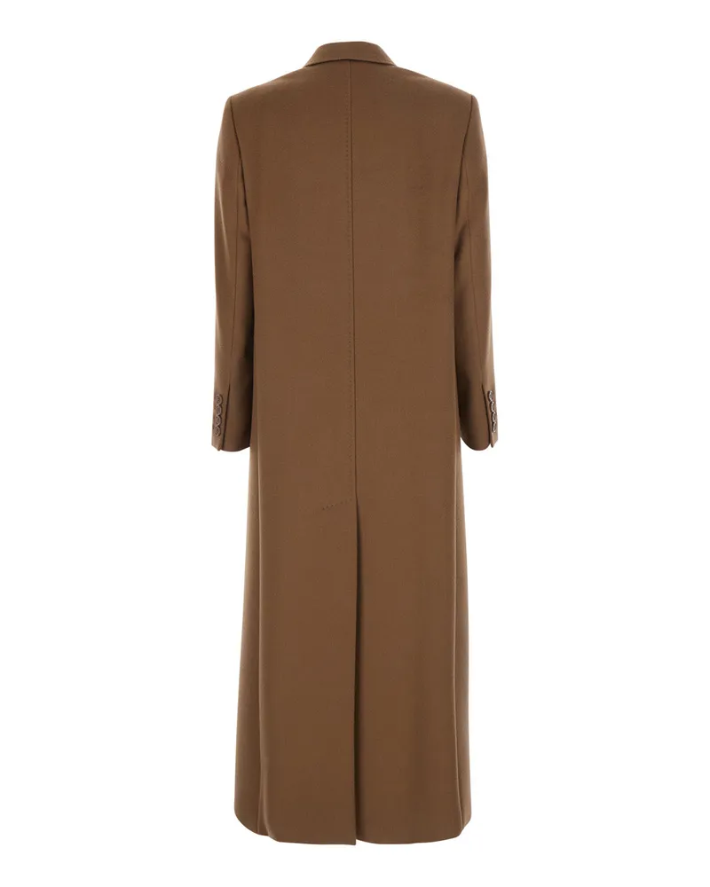 Max Mara Women's Coat Msteffige Brown Wool Brown