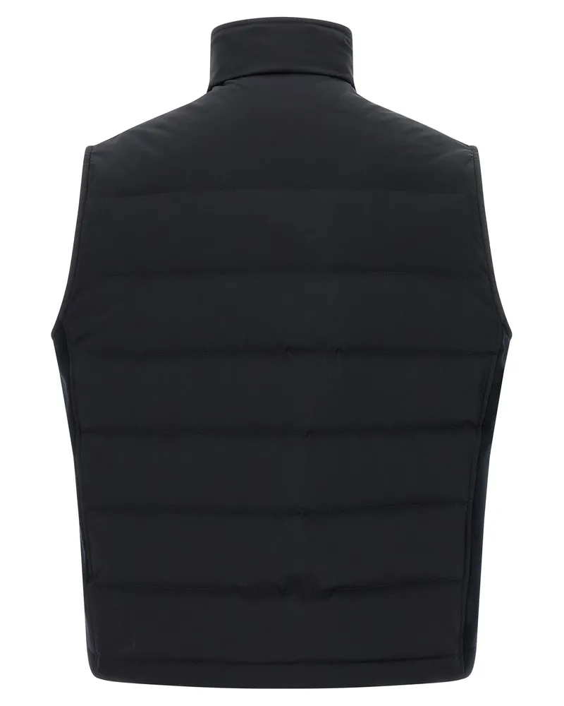 Brioni Men's Blue Polyester Sleeveless Jacket Clothing Black