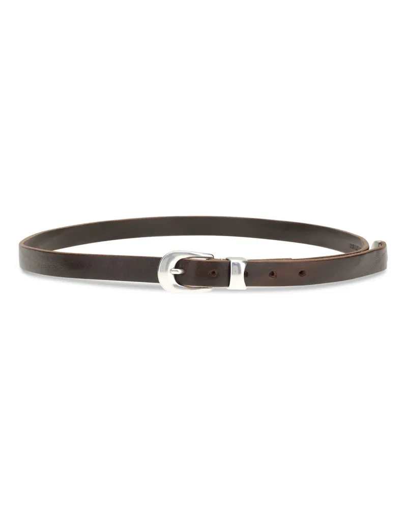 Our Legacy Men's Leather Belt Brown Calf Bos Taurus E Braces Brown