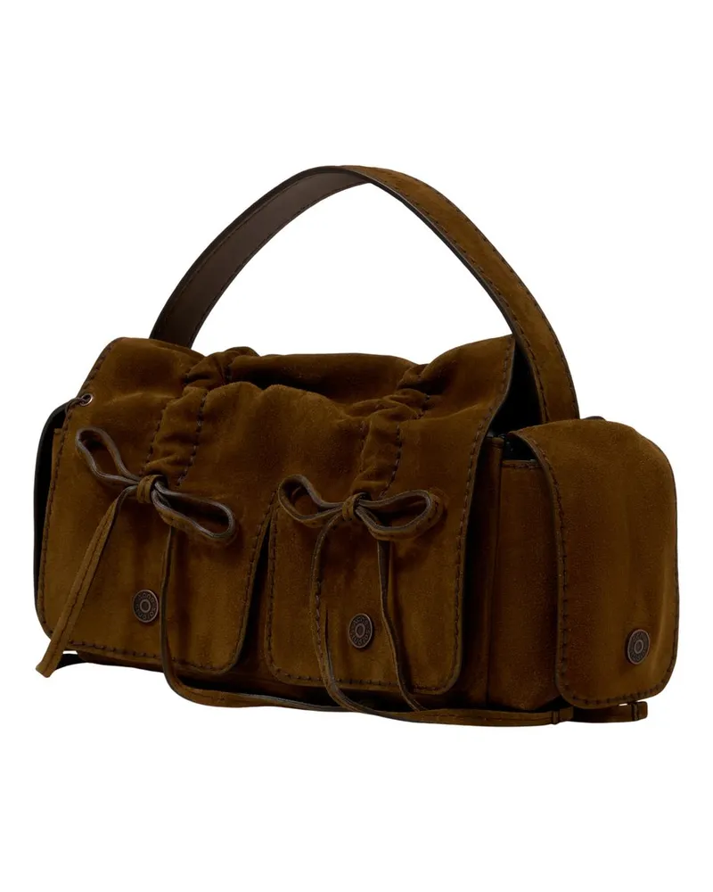 Acne Studios Unisex Multipocket Small Purse -  Leather Brown Calfskin Bags Handbags-Purses Brown