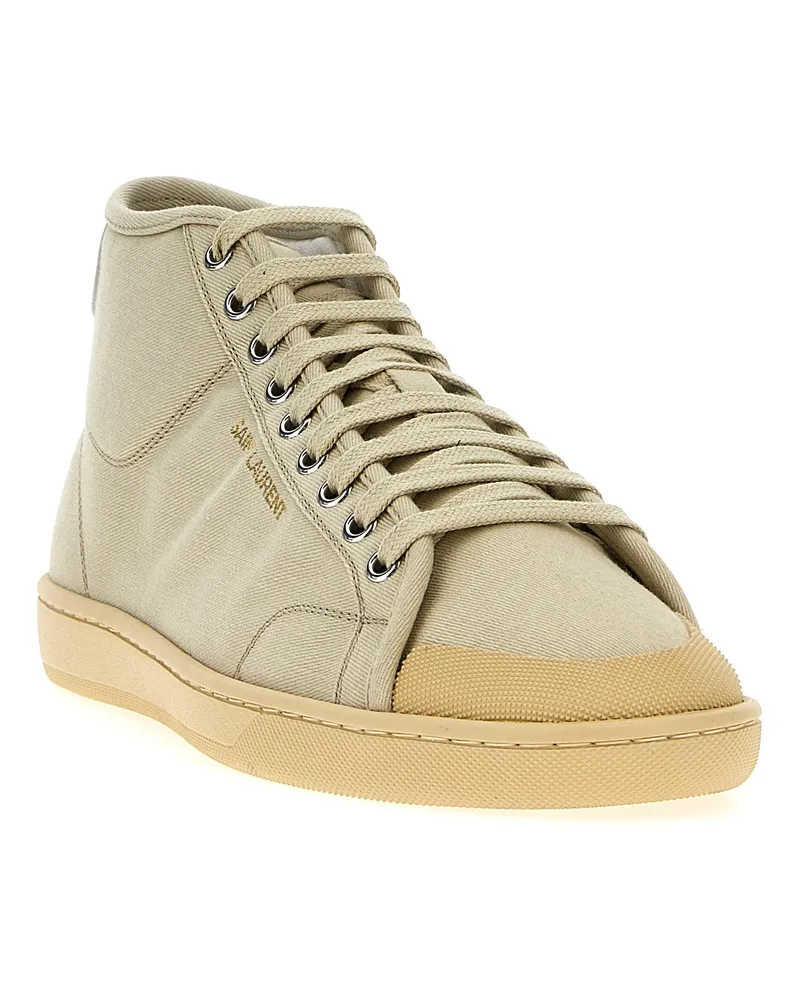 Saint Laurent Court High-Top Sneaker — Beige Beige