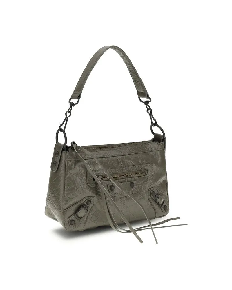 Balenciaga Women's Bicolor Lamb Ovis Aries Handbag Bag Gray