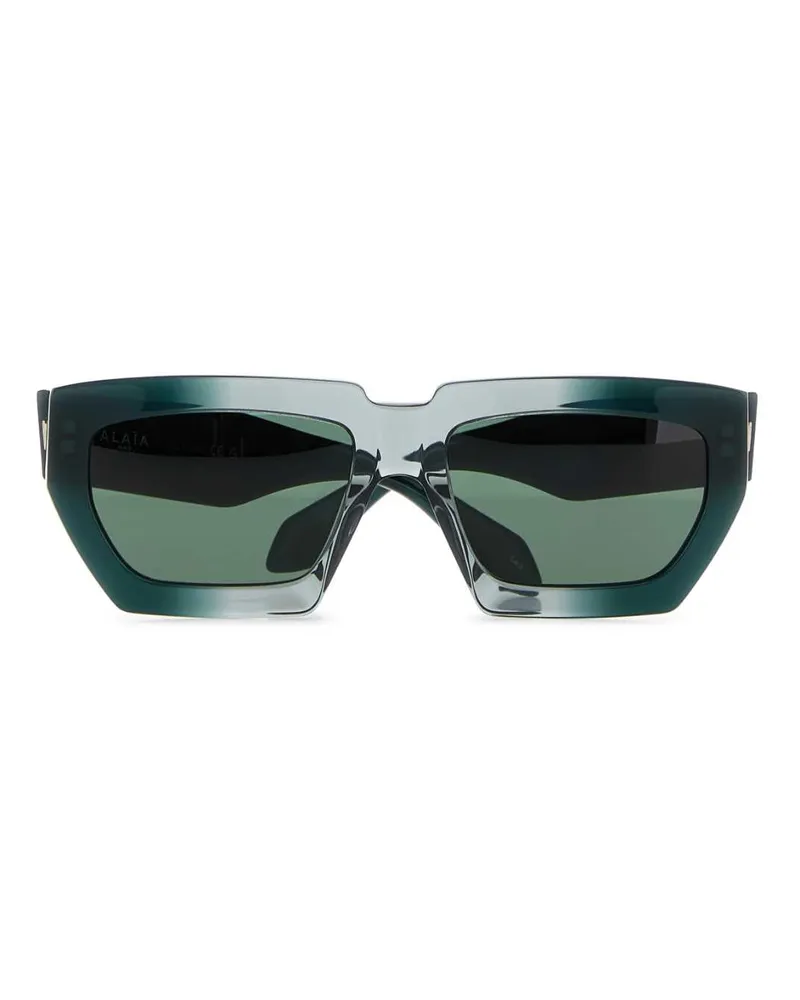 Alaïa SUNGLASS Dark Green Acetate Sunglasses — Green Green