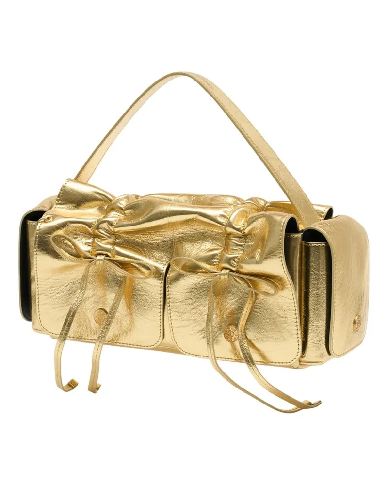 Acne Studios Women's Multipocket Lux Shoulder Bag -  Leather Gold Calfskin Shoulder-Hobo-Bags Gold