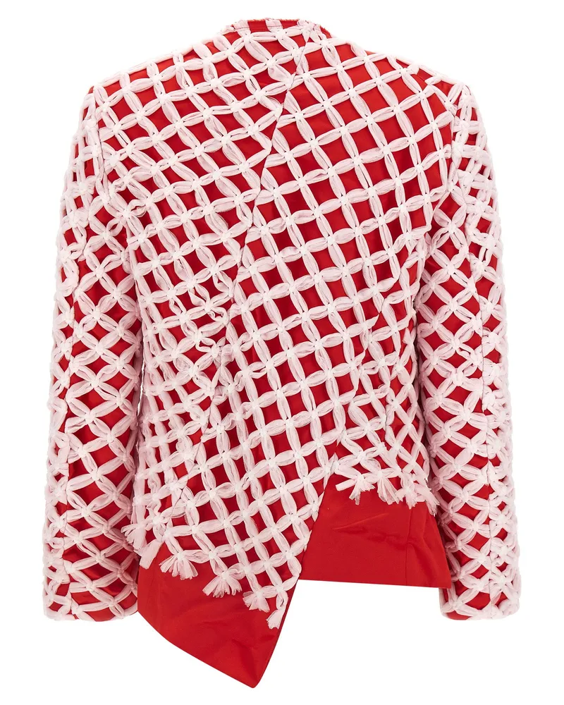 Comme des Garçons Tulle Weave Blazer — Red Red