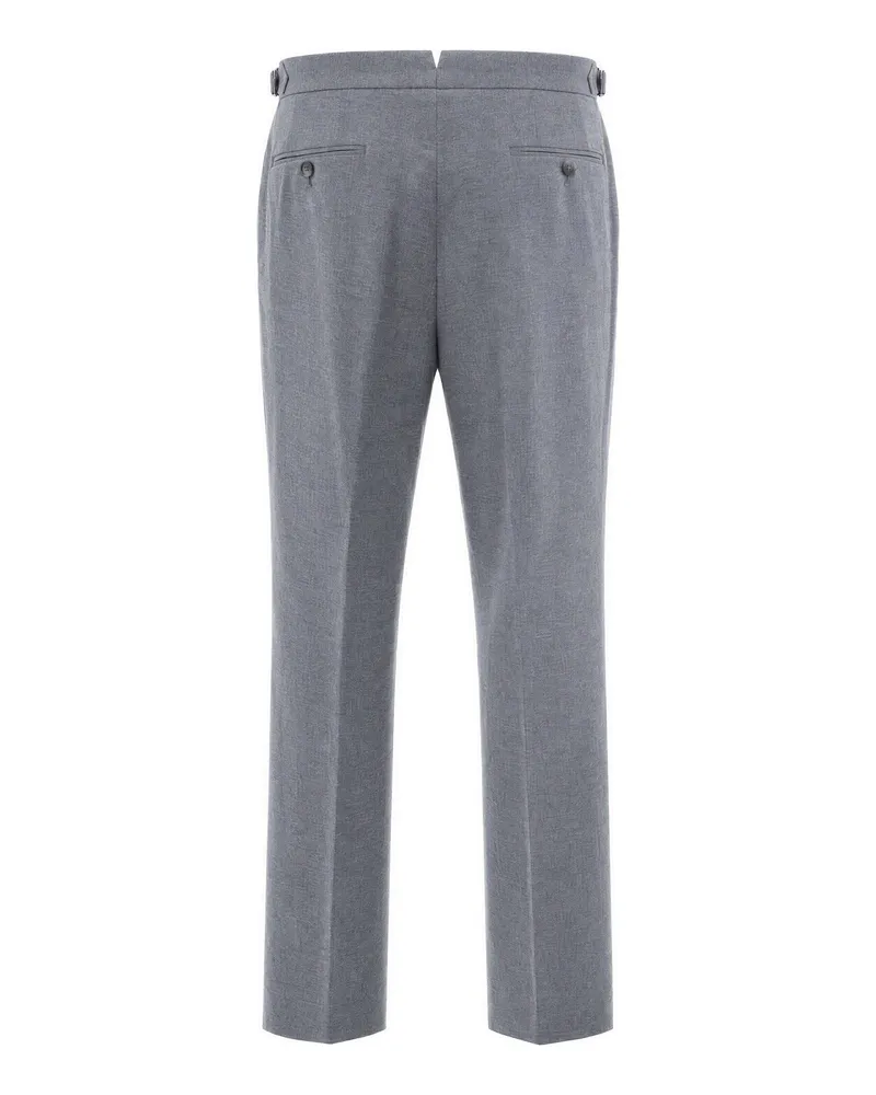HUGO BOSS Tapered Cotton Trousers — Silver Silver