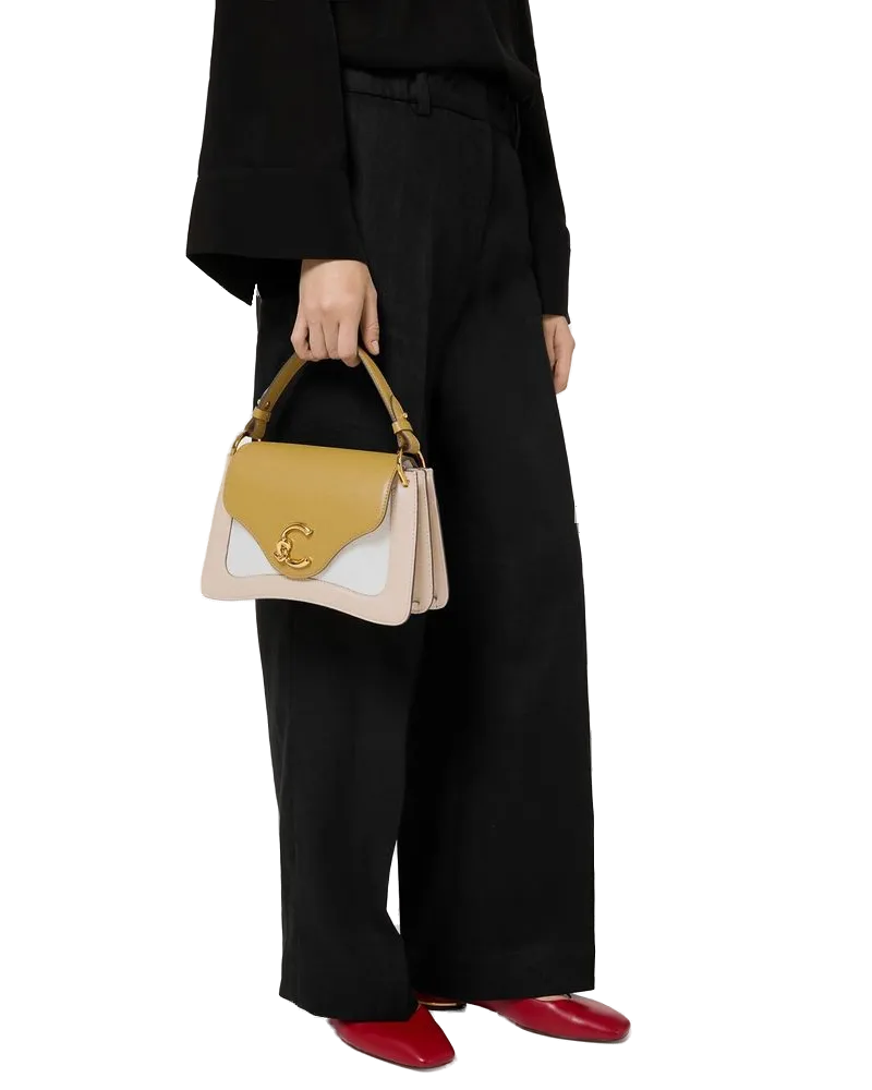 Coccinelle Leather Top Handle Bag — Beige Beige