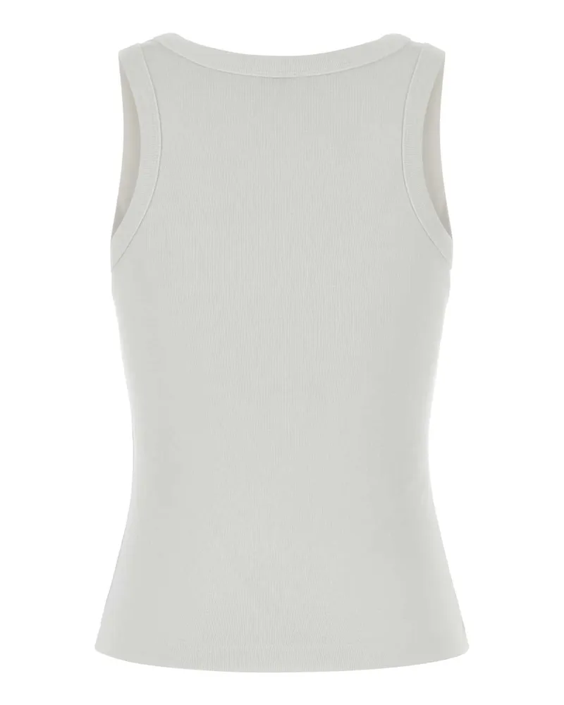 Kenzo Women's White Stretch Tank Top Exterior: Cotton Elastane Maglie White