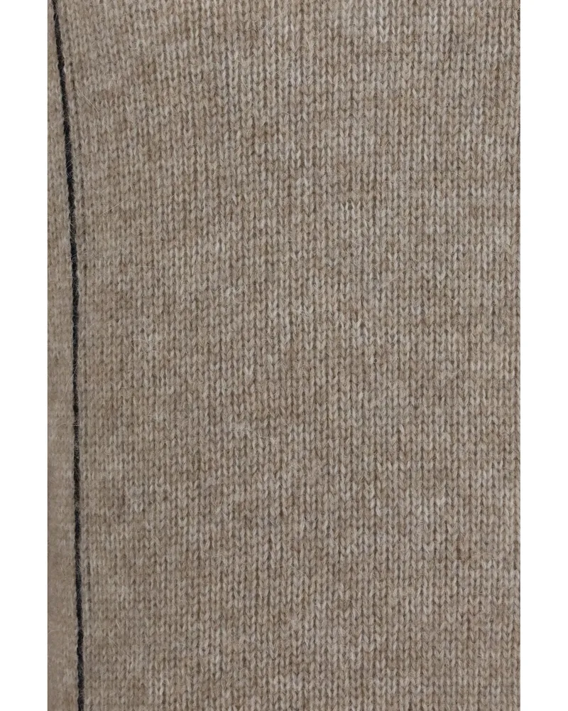 Giorgio Armani Alpaca-Wool Blend Hoodie — Beige Beige