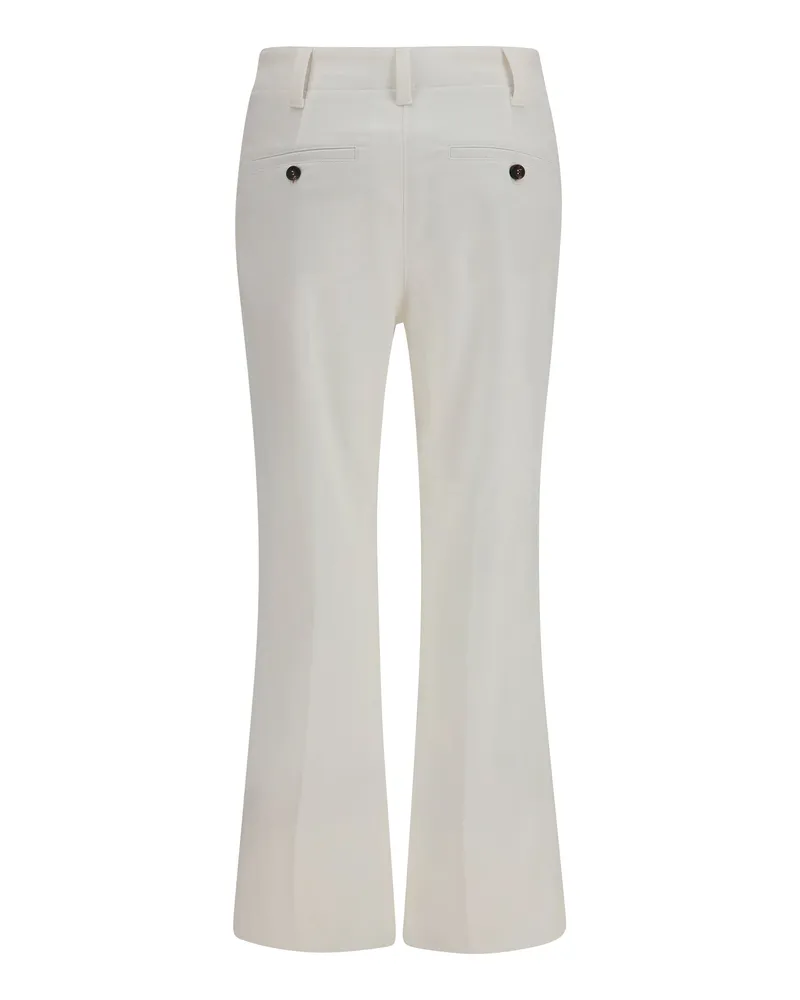 Brunello Cucinelli Slim Flared Trousers — White White