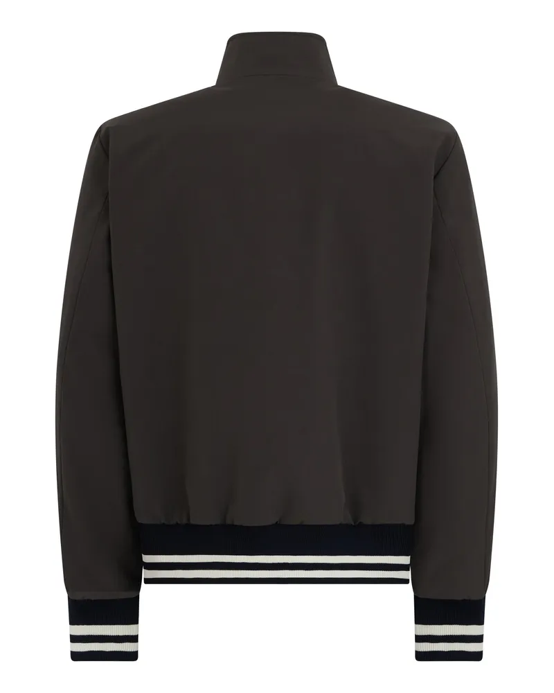 Moncler Men's Bomber Jacket Prieure Grey Polyester Gray