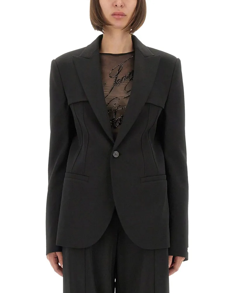 Jean Paul Gaultier Tailored Fitted Jacket — Black Black