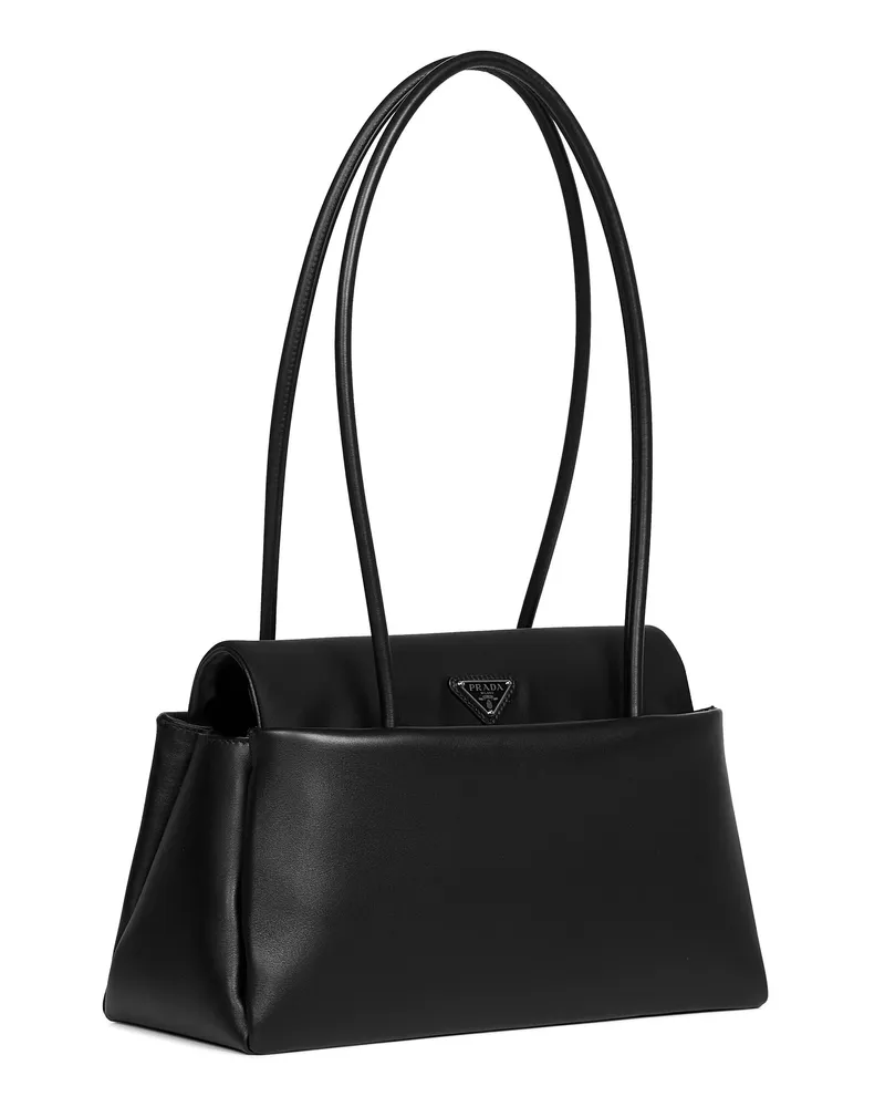 Prada Women's Shoulder Bag Passage Black Calf Leather Black