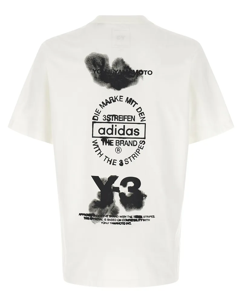 Y-3 Men's Bicolor Cotton T-Shirt White