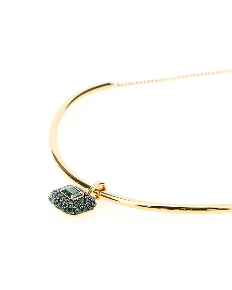 Swarovski Crystal Pendant Necklace — Gold Gold