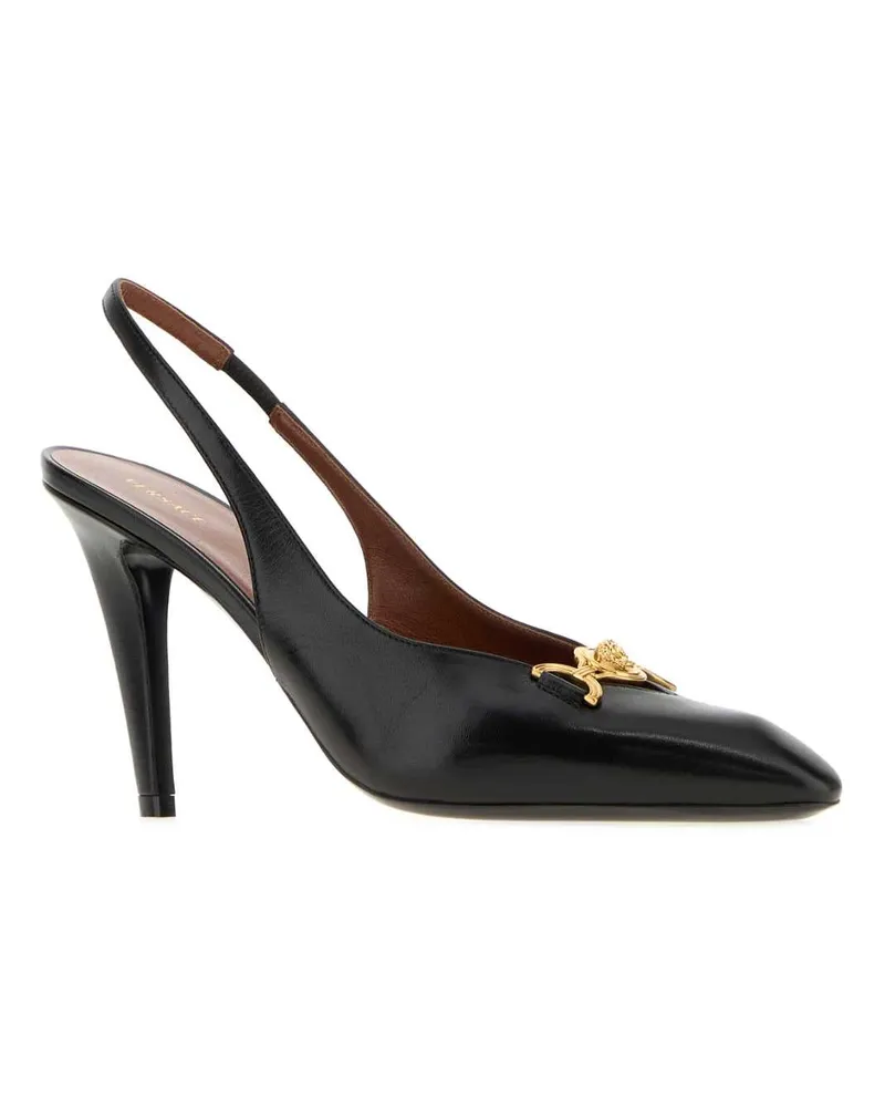 Versace Back Slingback Heel — Black Black