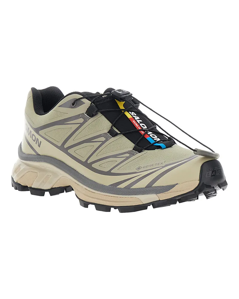 Salomon Unisex Trainers Xt 6 Gtx Beige Tech Fabric Synthetic Sneaker Beige