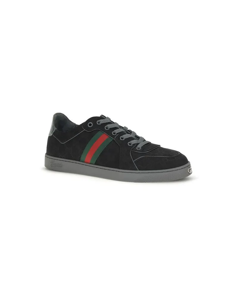 Gucci Men's Black Fabric Athletic Sneakers Black