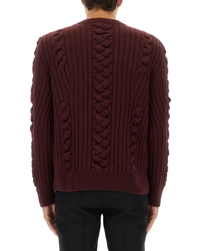 Alexander McQueen Wool Mix Sweater — Bordeaux Bordeaux