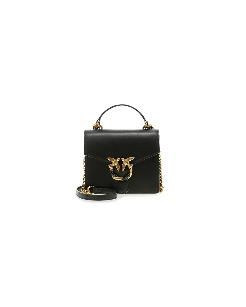 Pinko Women's Crossbody Bag Black Cowhide - Crossbody-Bags Black