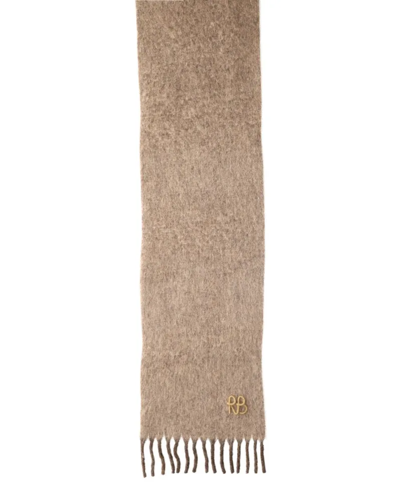 RUSLAN BAGINSKIY Wool and Alpaca Blend Scarf — Beige Beige