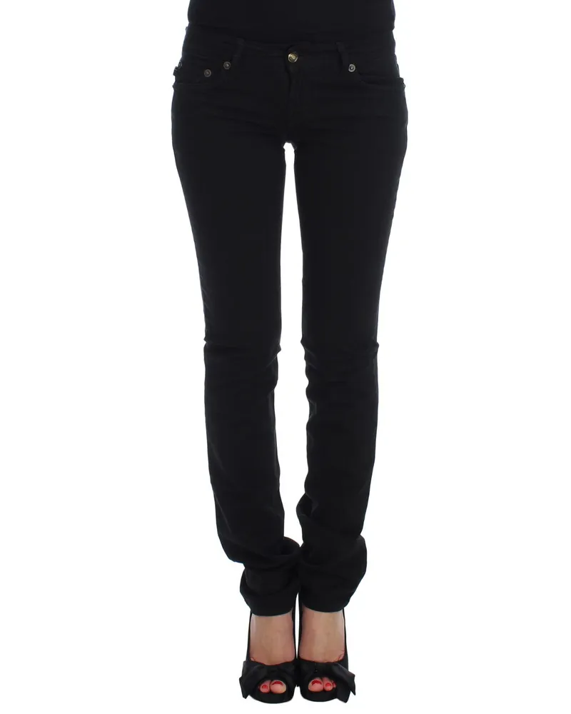 Roberto Cavalli Cotton Stretch Slim Skinny Jeans — Black Black