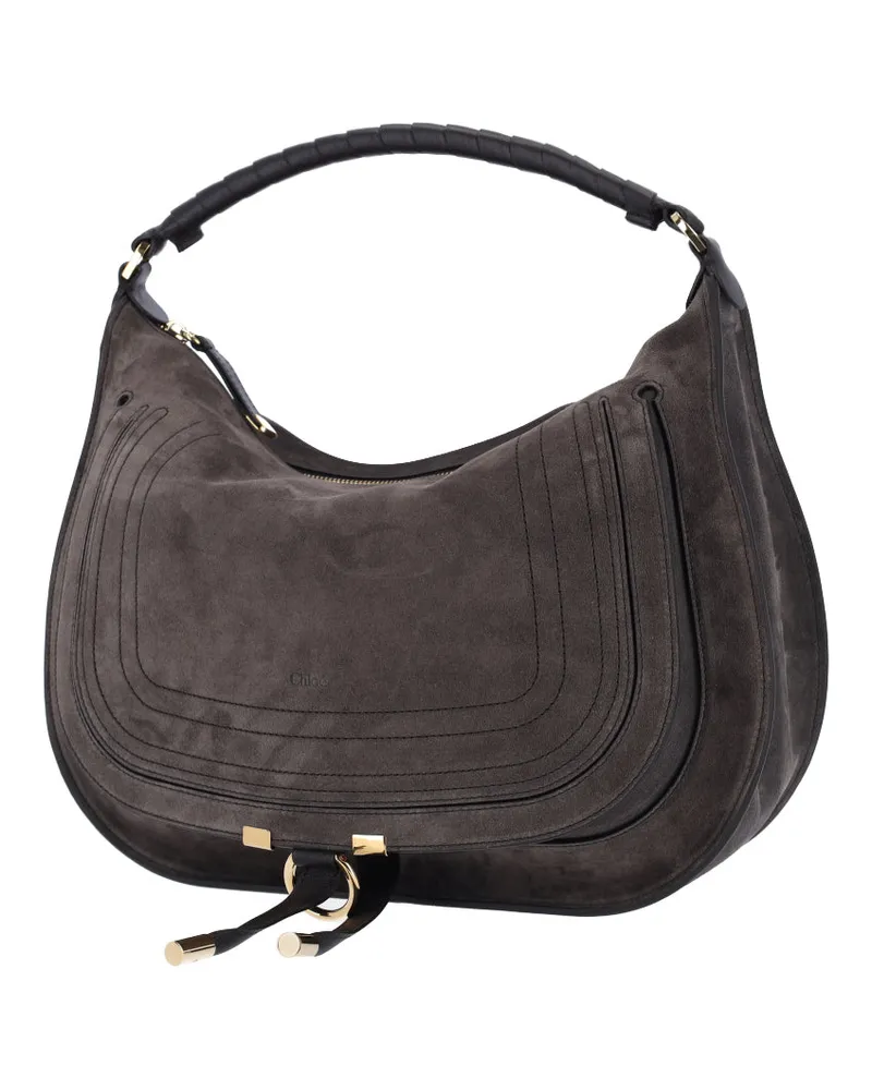 Chloé Women's Chloè Bags Brown Calf Split Suede Leather Gray